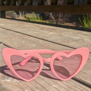 Heart-Shaped Pink Sunglasses